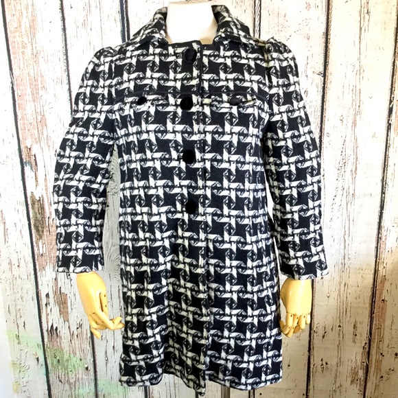 Juicy Couture Jackets & Blazers - NEW NWT JUICY COUTURE Twist Wool Check Houndstooth Plaid Jacket Coat MEDIUM